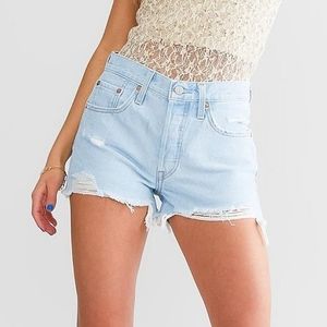 Levi's 501 High Rise Shorts in Ojai Frost
